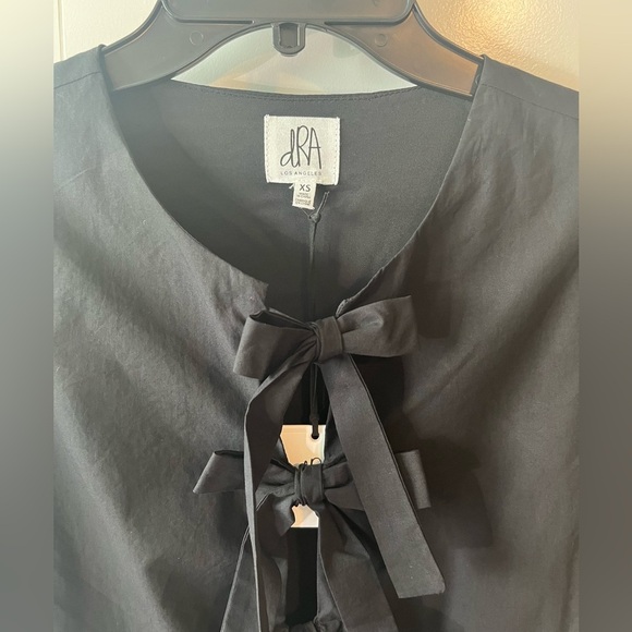 NWT dRA Los Angeles Puff Sleeve Babydoll Dress with Front Ties - Picture 6 of 12